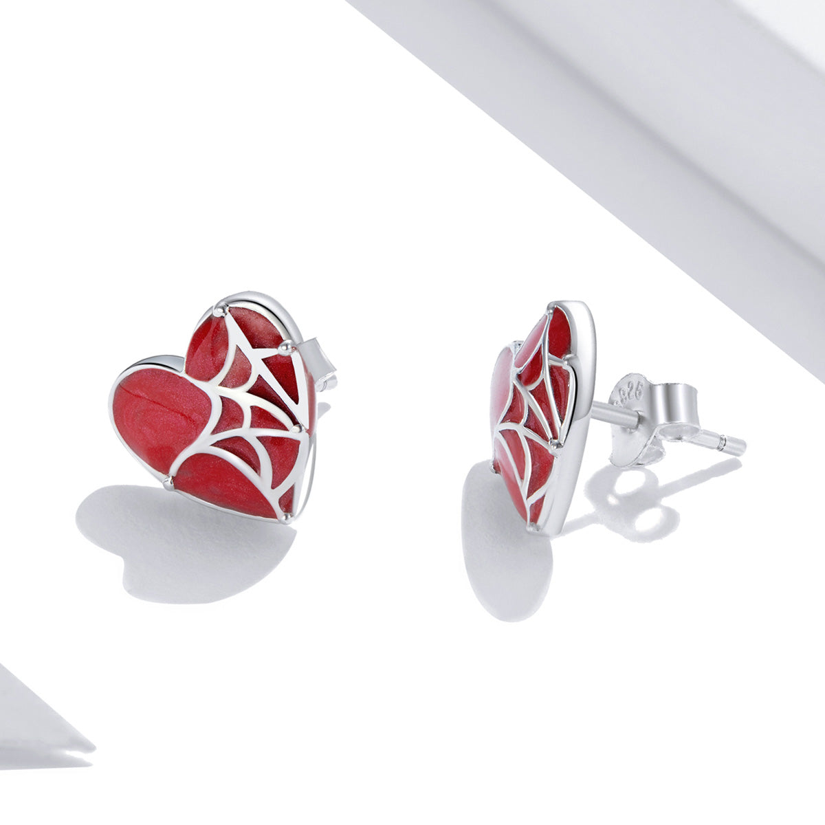 Sylvory 925 Sterling Silver Heartweb Treasures studs