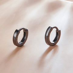 Sylvory 925 Sterling Silver Midnight Glam Huggie Hoops