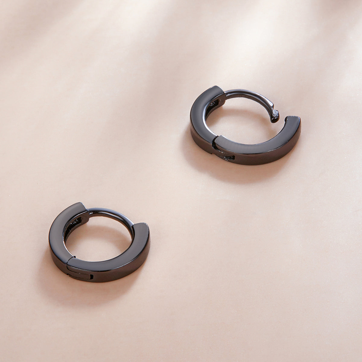 Sylvory 925 Sterling Silver Midnight Glam Huggie Hoops