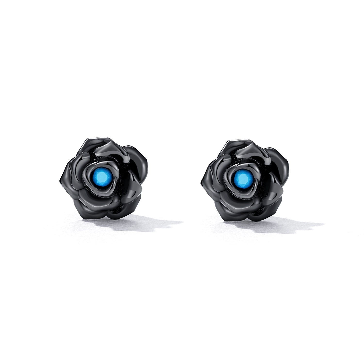 Sylvory 925 Sterling Silver Midnight Blossoms Studs