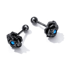 Sylvory 925 Sterling Silver Midnight Blossoms Studs