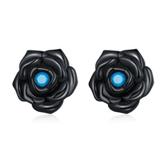 Sylvory 925 Sterling Silver Midnight Blossoms Studs