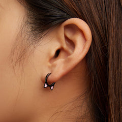 Sylvory 925 Sterling Silver Purrfectly Chic Hoops