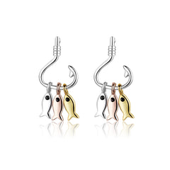 Sylvory 925 Sterling Silver Fisherman's Delight Studs