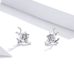 Sylvory 925 Sterling Silver Majestic Antlers Studs