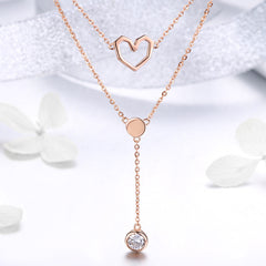 Sylvory 925 Sterling Silver Eternal Love Layered Necklace