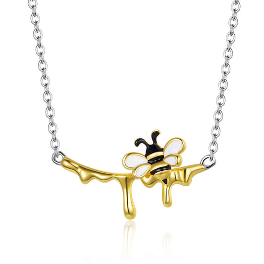 Sylvory 925 Sterling Silver Honeybee Haven Necklace