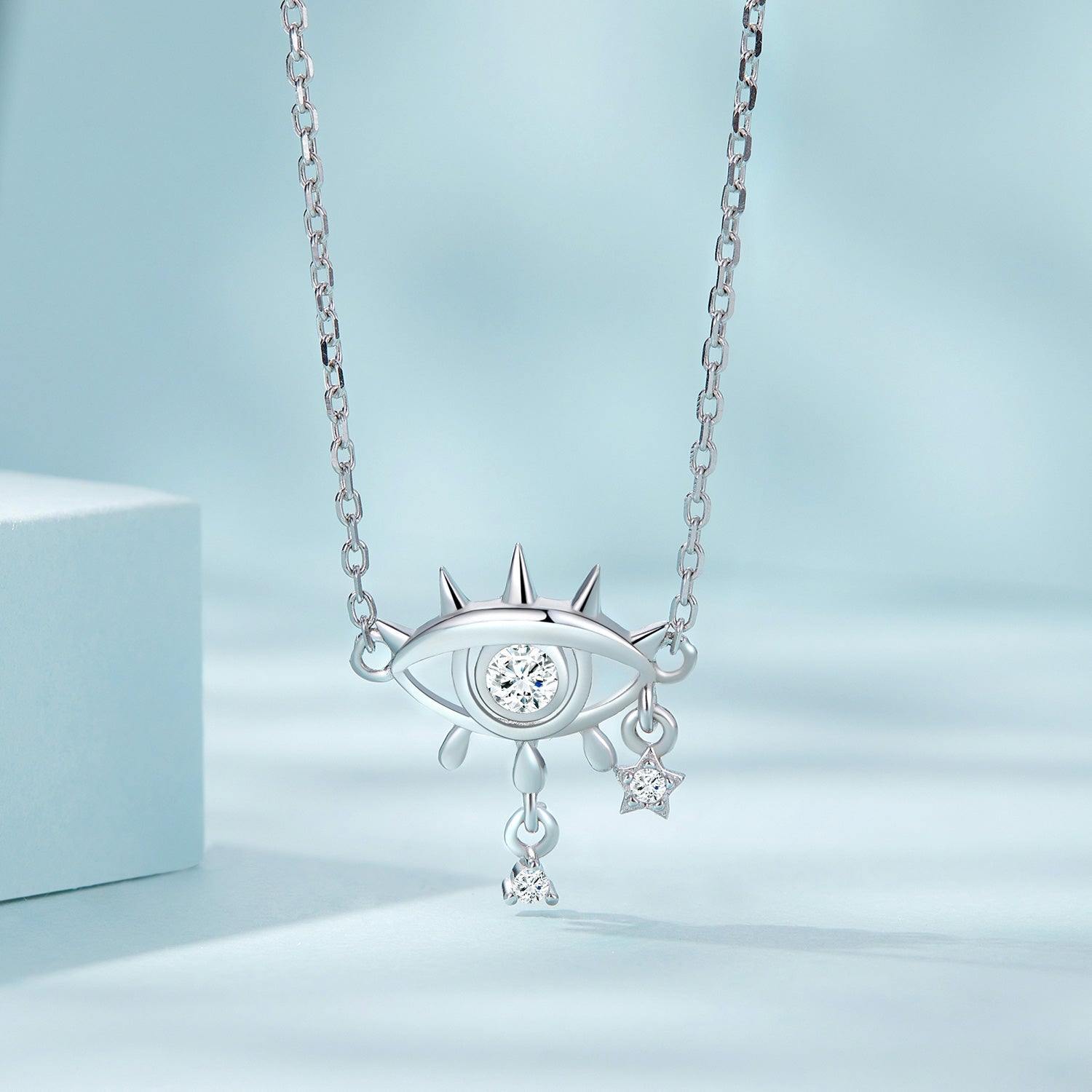 Sylvory 925 Sterling Silver Divine Eye Necklace