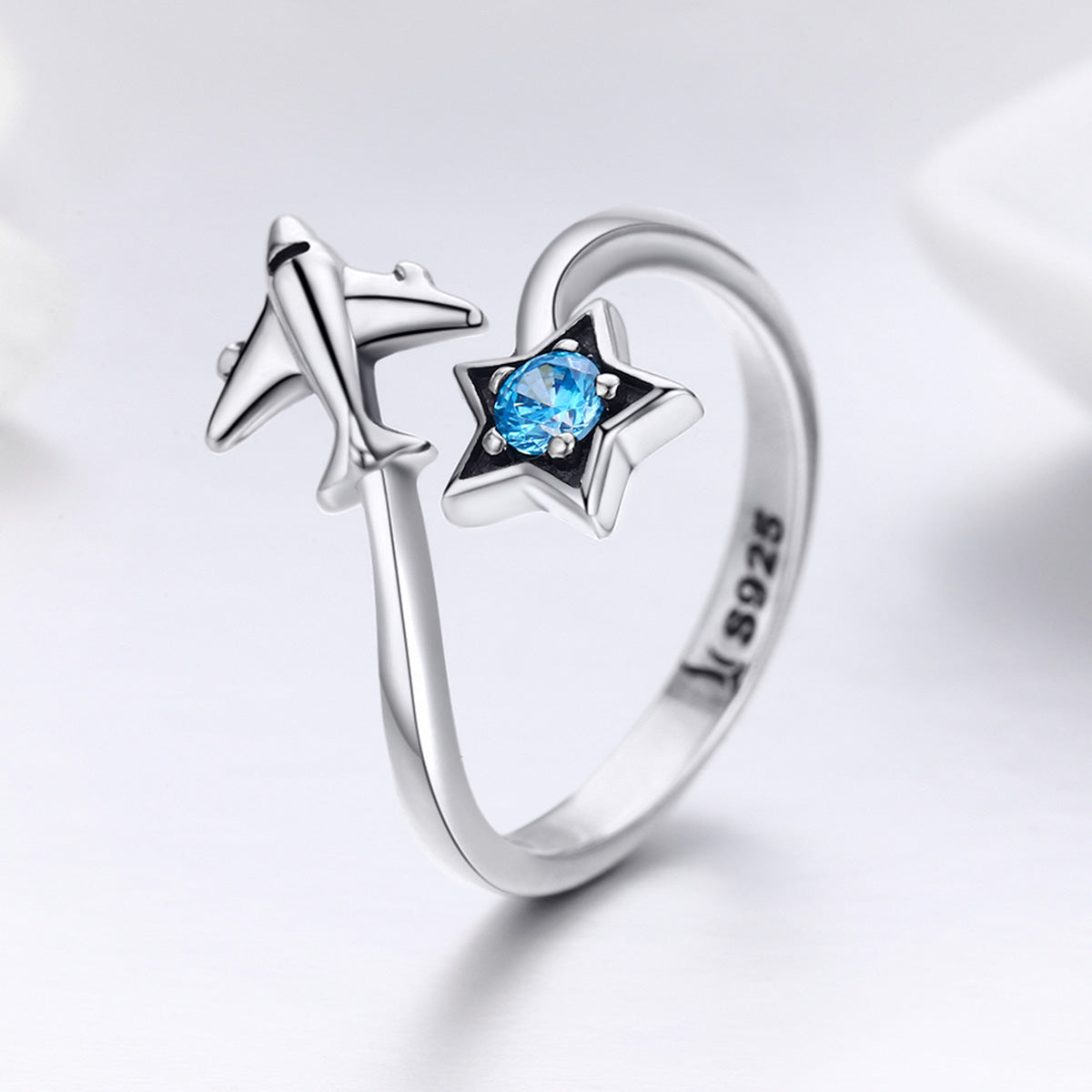 Sylvory 925 Sterling Silver Cosmic Flight Ring