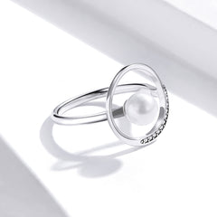 Sylvory 925 Sterling Silver Lumina Pearl Ring