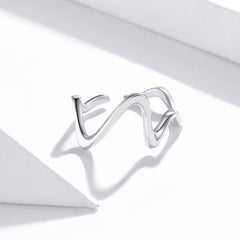 Sylvory 925 Sterling Silver Wonder Wave Ring