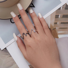 Sylvory 925 Sterling Silver Wonder Wave Ring