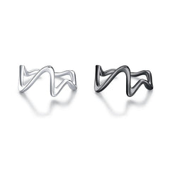 Sylvory 925 Sterling Silver Wonder Wave Ring