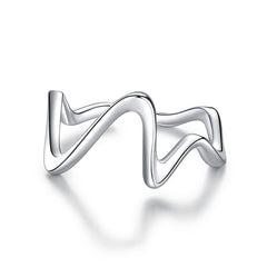 Sylvory 925 Sterling Silver Wonder Wave Ring