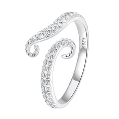 Sylvory 925 Sterling Silver Tentacle Treasures Ring