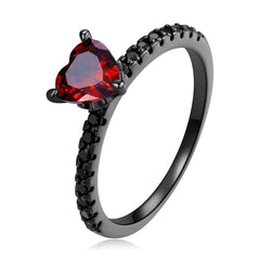 Sylvory 925 Sterling Silver Crimson Midnight Ring