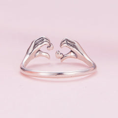 Sylvory 925 Sterling Silver Gestural Love Ring